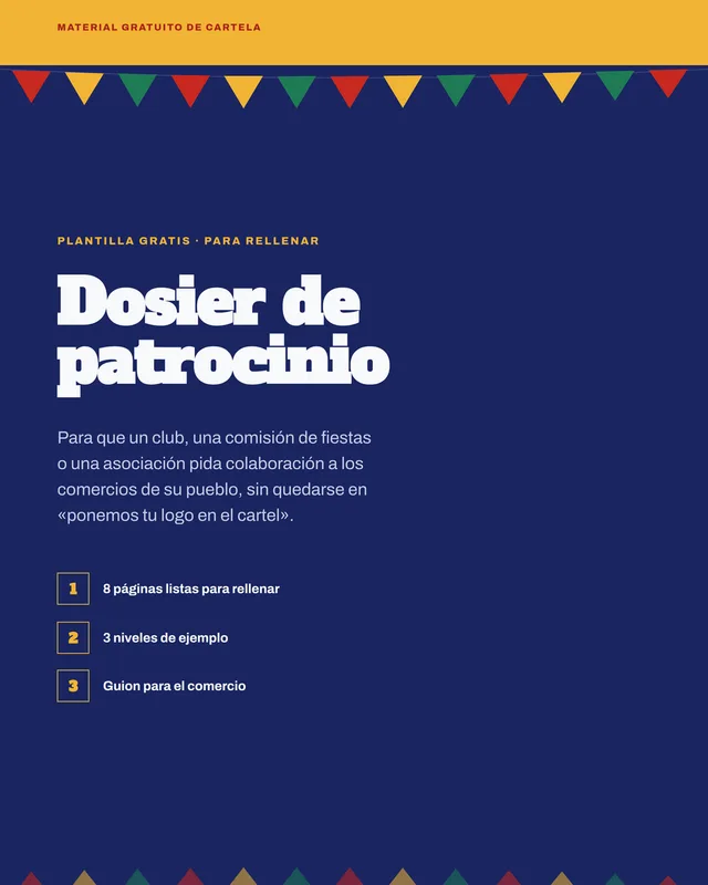 Portada de la plantilla gratis de dosier de patrocinio de Cartela
